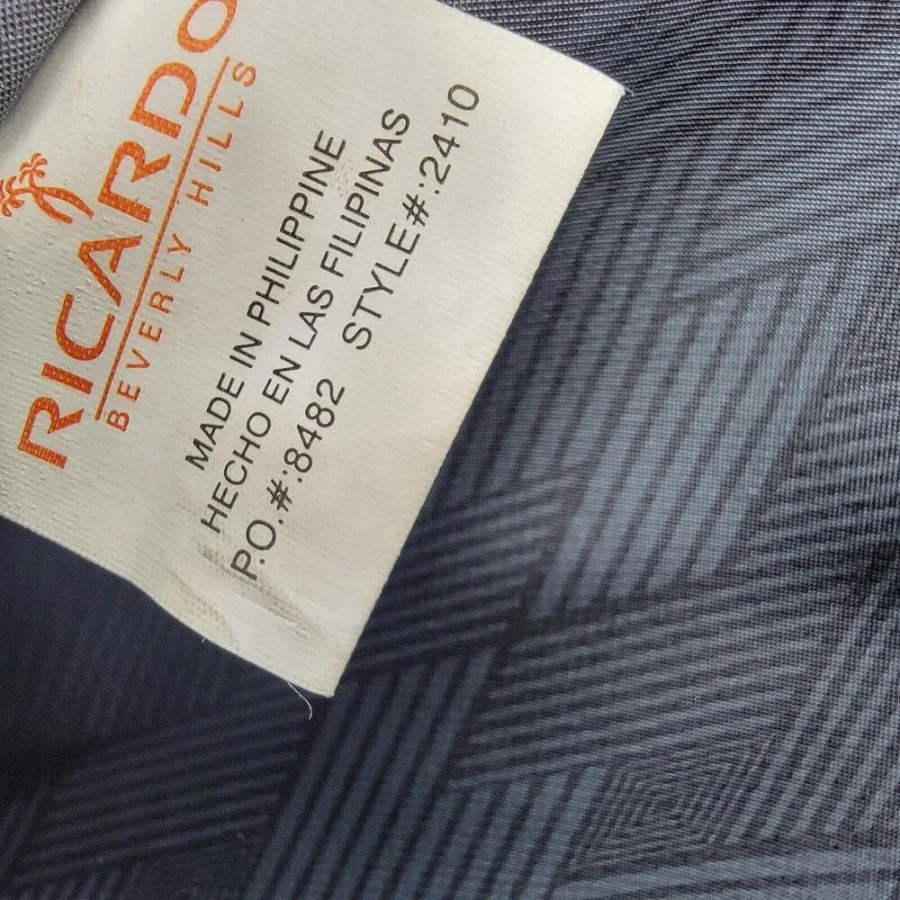 Ricardo Beverly Hills Bag Black Crossbody Nylon Travel Carry‎ On Multi Pockets